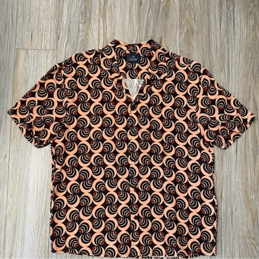 Scotch & Soda Tan and Brown Casual Button Down Shirt